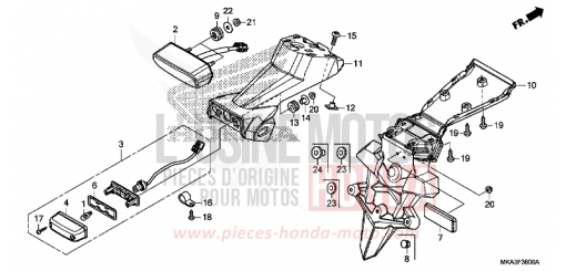 FEU ARRIERE NC750XDH de 2017